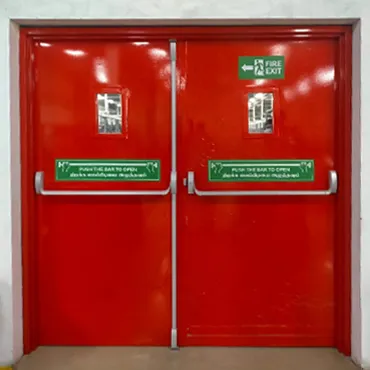 emergency exit fire doors with panic bar