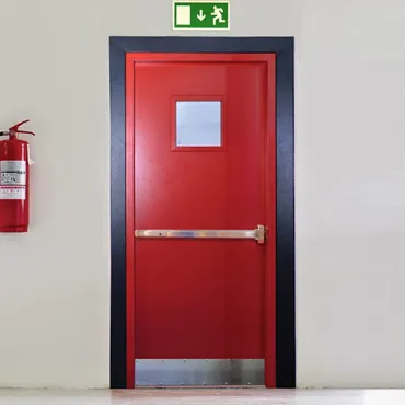 fire exit steel doors with panic bar